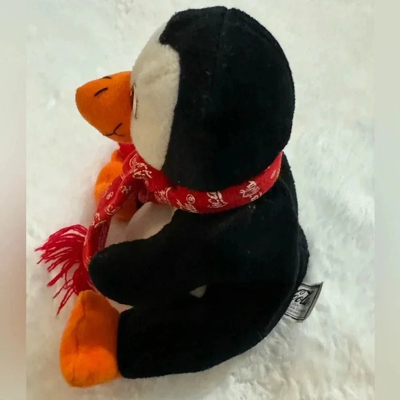 Vintage Coca-Cola Christmas Penguin Stuffed Animal Holiday Decor 90s Collectible - Picture 4 of 10